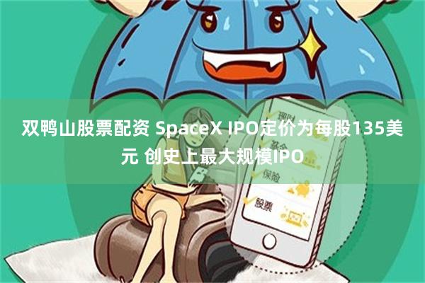 双鸭山股票配资 SpaceX IPO定价为每股135美元 创史上最大规模IPO