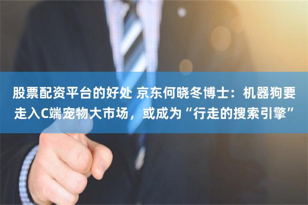 股票配资平台的好处 京东何晓冬博士：机器狗要走入C端宠物大市场，或成为“行走的搜索引擎”