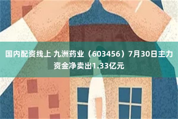 国内配资线上 九洲药业（603456）7月30日主力资金净卖出1.33亿元