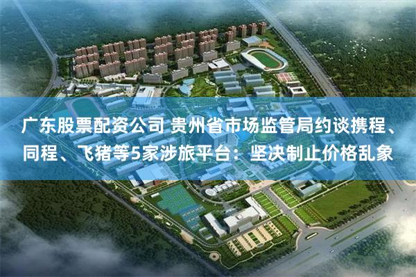 广东股票配资公司 贵州省市场监管局约谈携程、同程、飞猪等5家涉旅平台：坚决制止价格乱象