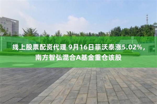 线上股票配资代理 9月16日菲沃泰涨5.02%，南方智弘混合A基金重仓该股