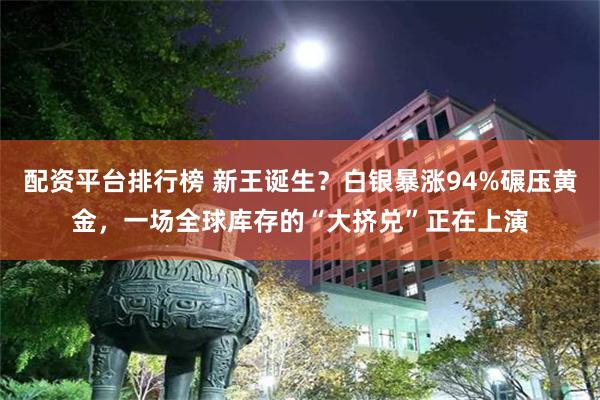 配资平台排行榜 新王诞生？白银暴涨94%碾压黄金，一场全球库存的“大挤兑”正在上演