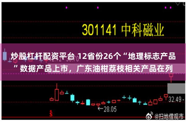 炒股杠杆配资平台 12省份26个“地理标志产品”数据产品上市，广东油柑荔枝相关产品在列