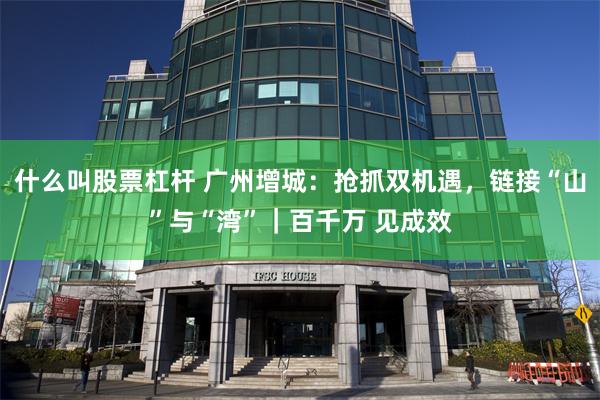 什么叫股票杠杆 广州增城：抢抓双机遇，链接“山”与“湾”｜百千万 见成效