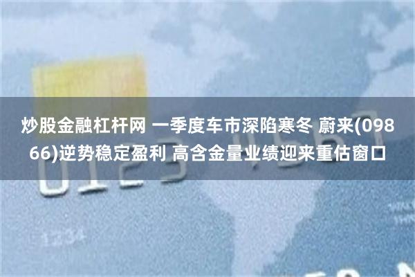 炒股金融杠杆网 一季度车市深陷寒冬 蔚来(09866)逆势稳定盈利 高含金量业绩迎来重估窗口