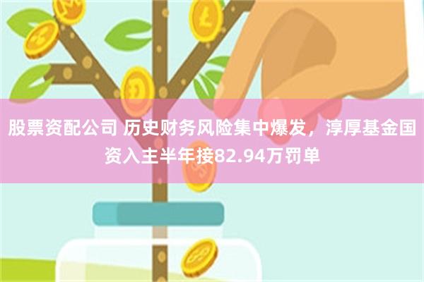 股票资配公司 历史财务风险集中爆发，淳厚基金国资入主半年接82.94万罚单