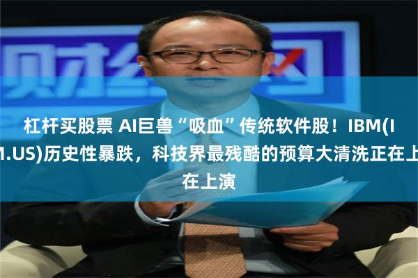 杠杆买股票 AI巨兽“吸血”传统软件股！IBM(IBM.US)历史性暴跌，科技界最残酷的预算大清洗正在上演